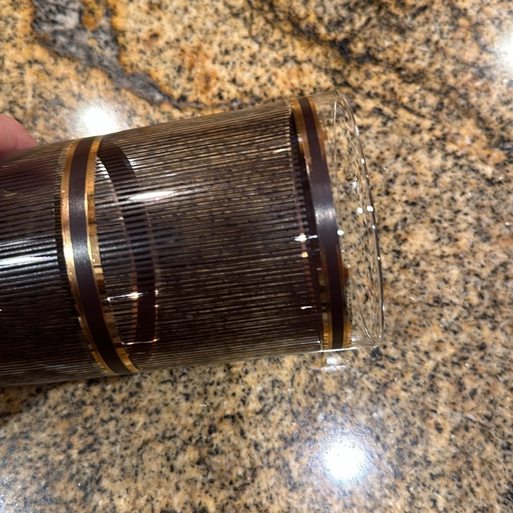 Georges Briard Vintage Black and Gold 6 High-Ball Drinking Glasses - Picture 6 of 7